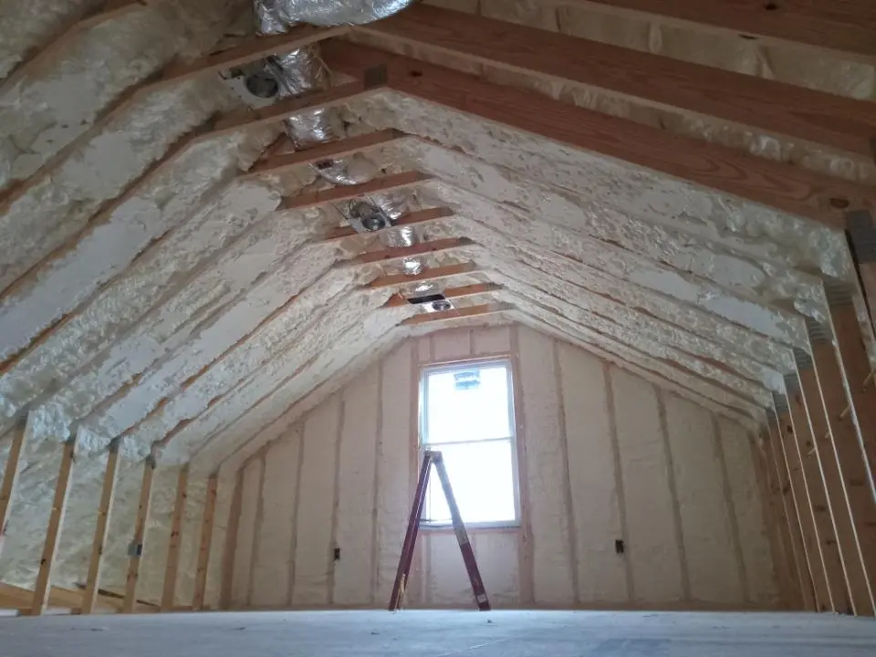 Spray foam roofing application for Crawl Space Insulation project in Vernon Hills